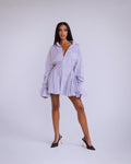 Troy Dress - Black and White Stripe