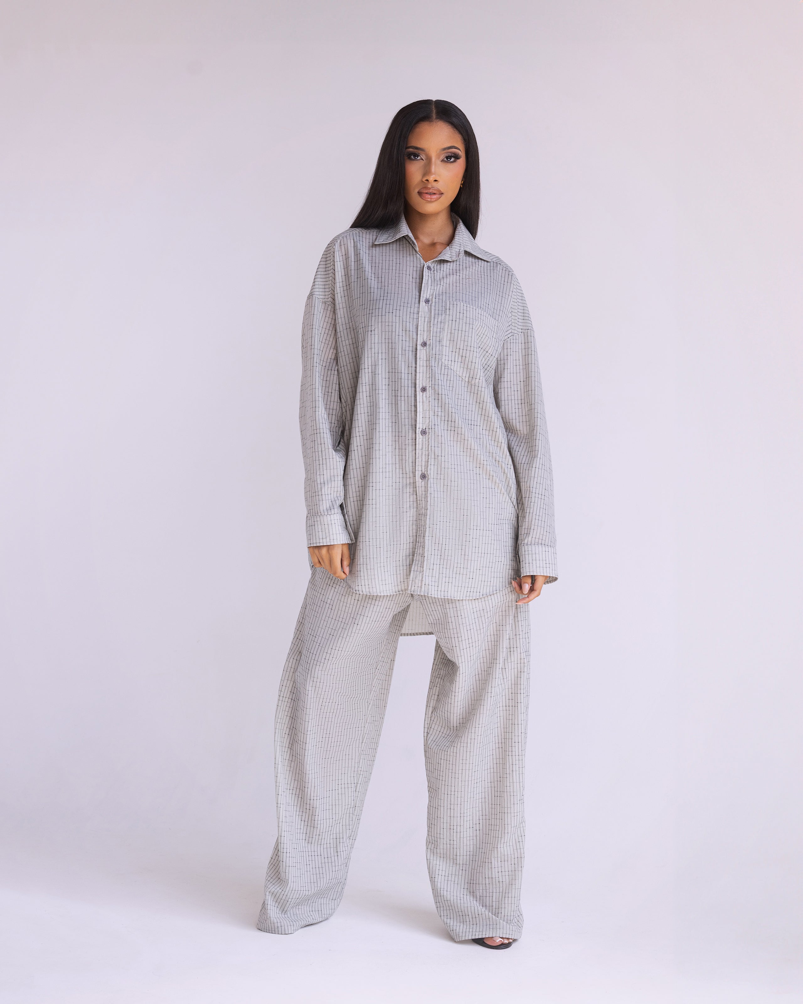 Dillon Top - Grey Stripe